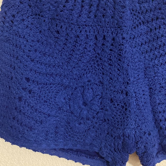 NWOT RAGA Women's Hand-Crochet Shorts BLUE Size S - Picture 4 of 5
